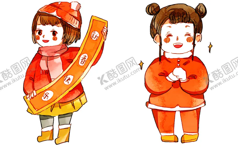 编号：41671801232356062438【酷图网】源文件下载-恭祝新年快乐的小女孩