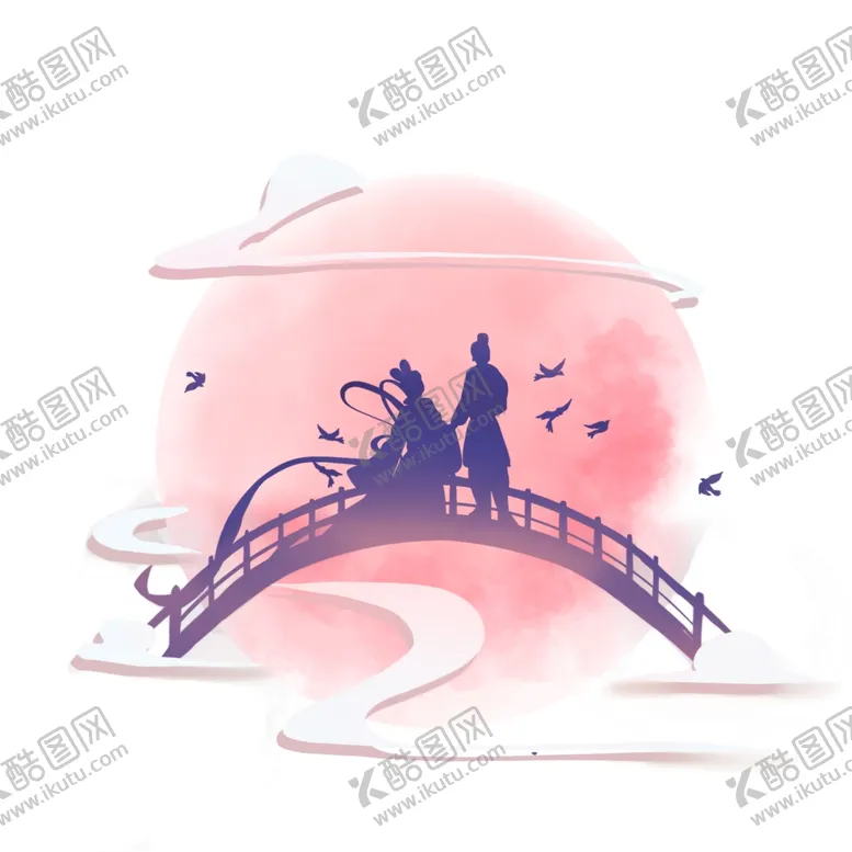 编号：16252602220652448552【酷图网】源文件下载-七夕情人节古风素材