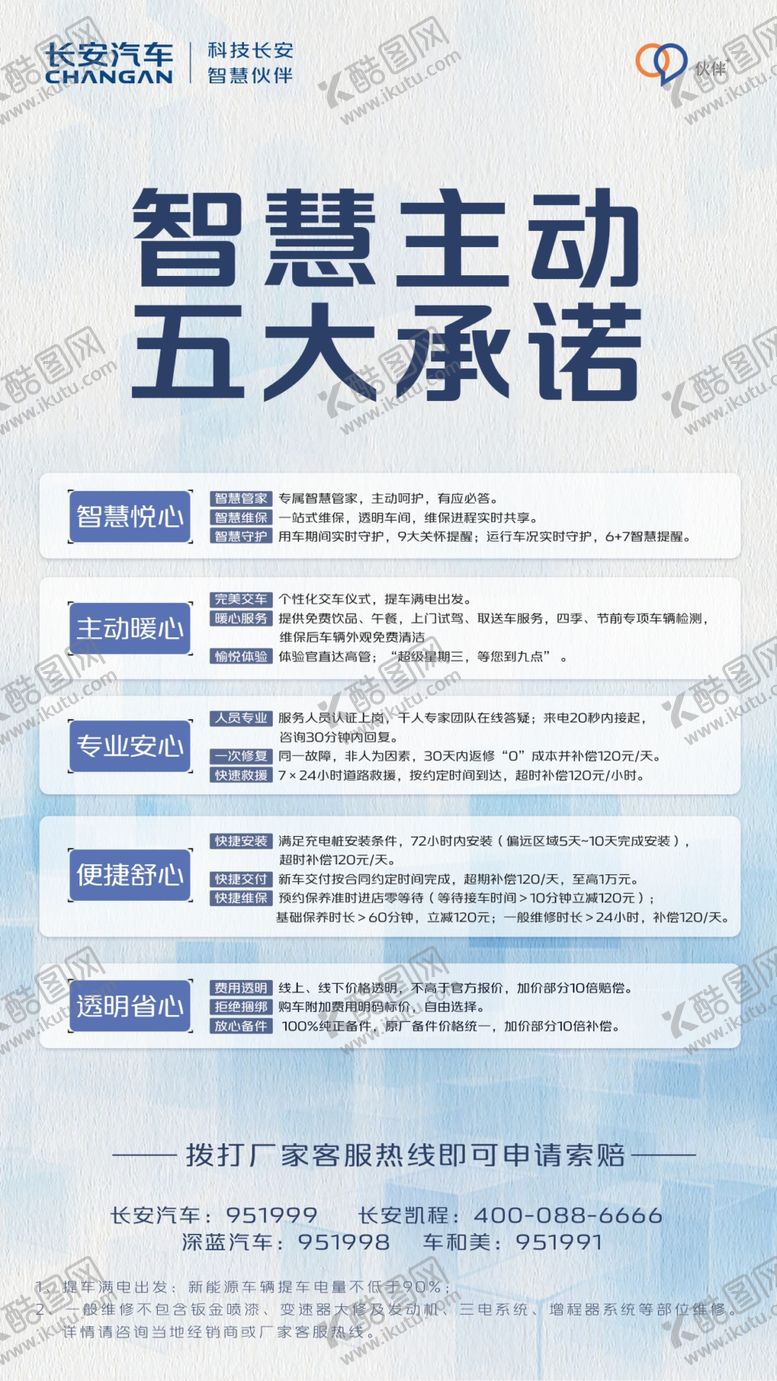 编号：52764702200906423165【酷图网】源文件下载-长安汽车五大承诺