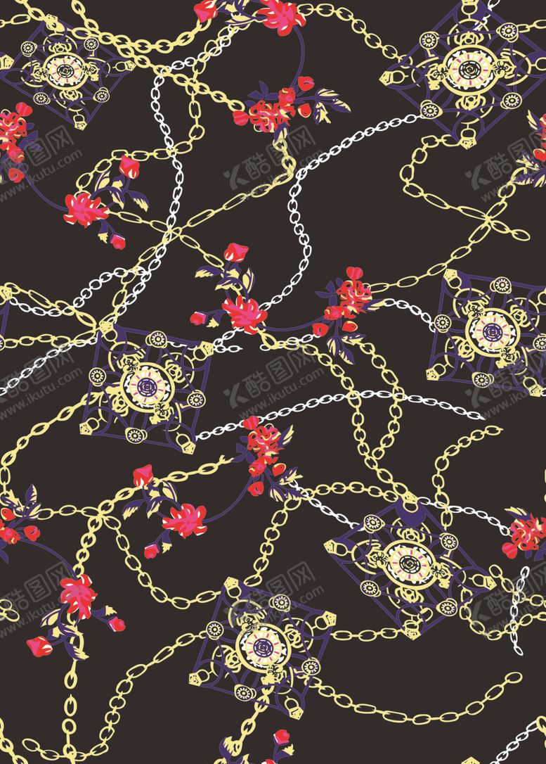 编号：72493109270146436958【酷图网】源文件下载-锁链时钟花