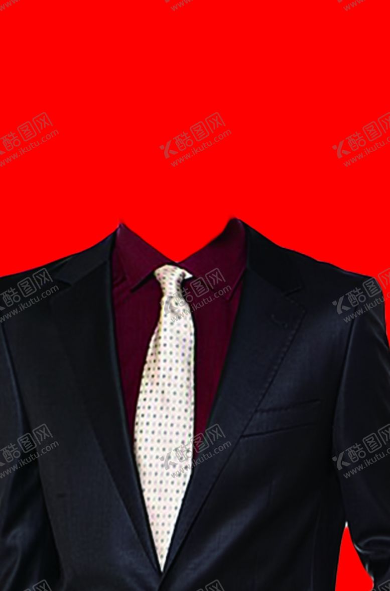 编号：21491505070018231293【酷图网】源文件下载-男士西装证件照模板