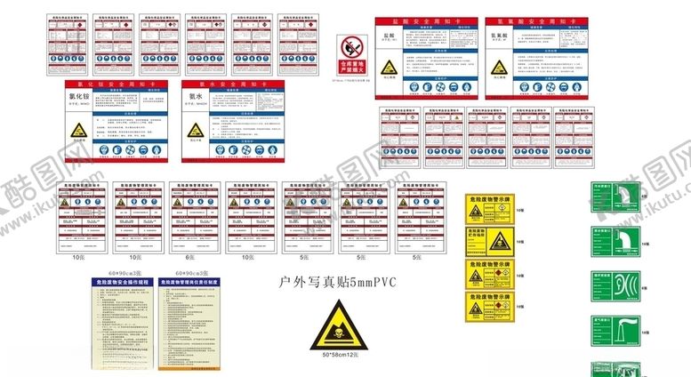 编号：24866607141104496974【酷图网】源文件下载-矢量废物化学危险周知卡上墙牌