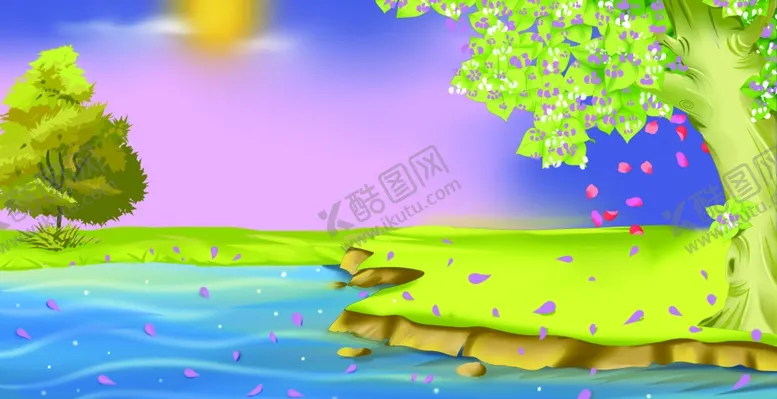 编号：76720702130954445746【酷图网】源文件下载-卡通江河夜景