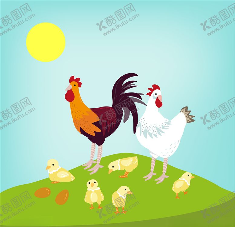 编号：39325405020240328300【酷图网】源文件下载-卡通小鸡