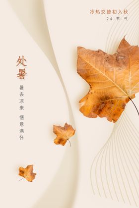 处暑海报节气二十四节气气候
