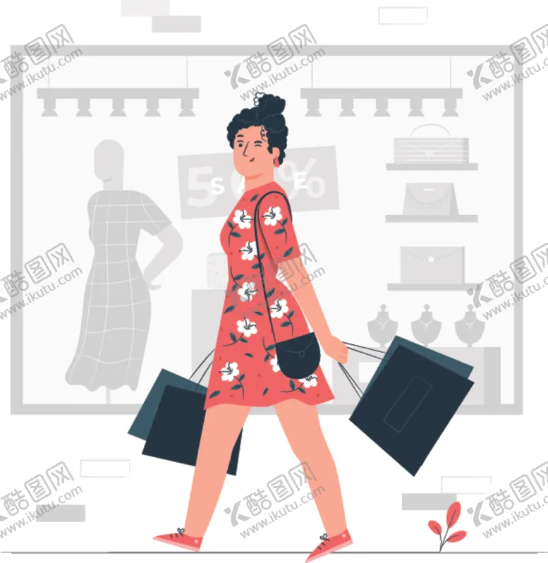 编号：31523506252314024524【酷图网】源文件下载-职场购物人物插画
