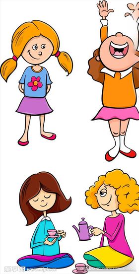 卡通小孩