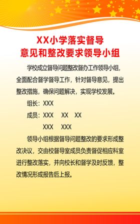落实督导意见和整改要求领导小组