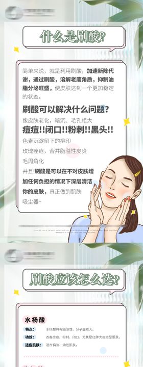 医美刷酸科普海报