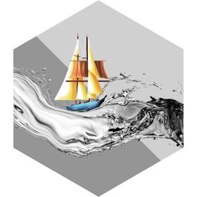 新中式金色大海栈桥天鹅装饰画