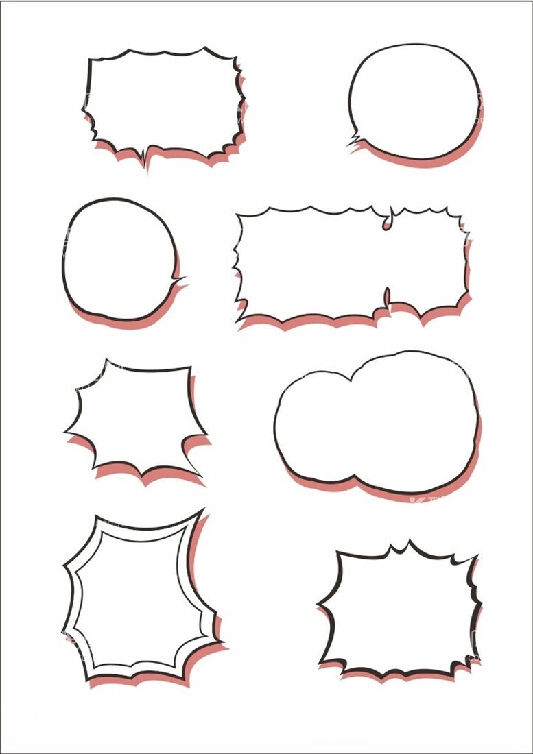编号：91752712181250292192【酷图网】源文件下载-卡通爆炸云会话气泡框