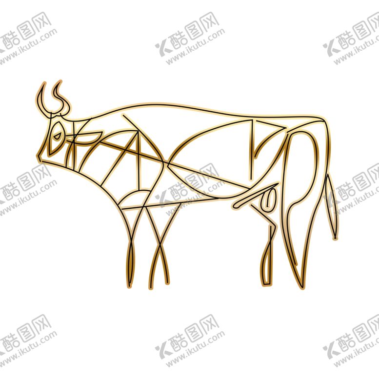 编号：60666304171015503648【酷图网】源文件下载-牛艺术抽象画