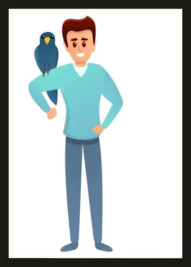 手绘男人男孩卡通动画卡通动画