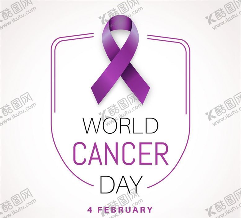 编号：95598009292151422228【酷图网】源文件下载-世界癌症日紫色丝带