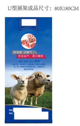 鲜羊肉精品羊肉羊肉展板羊