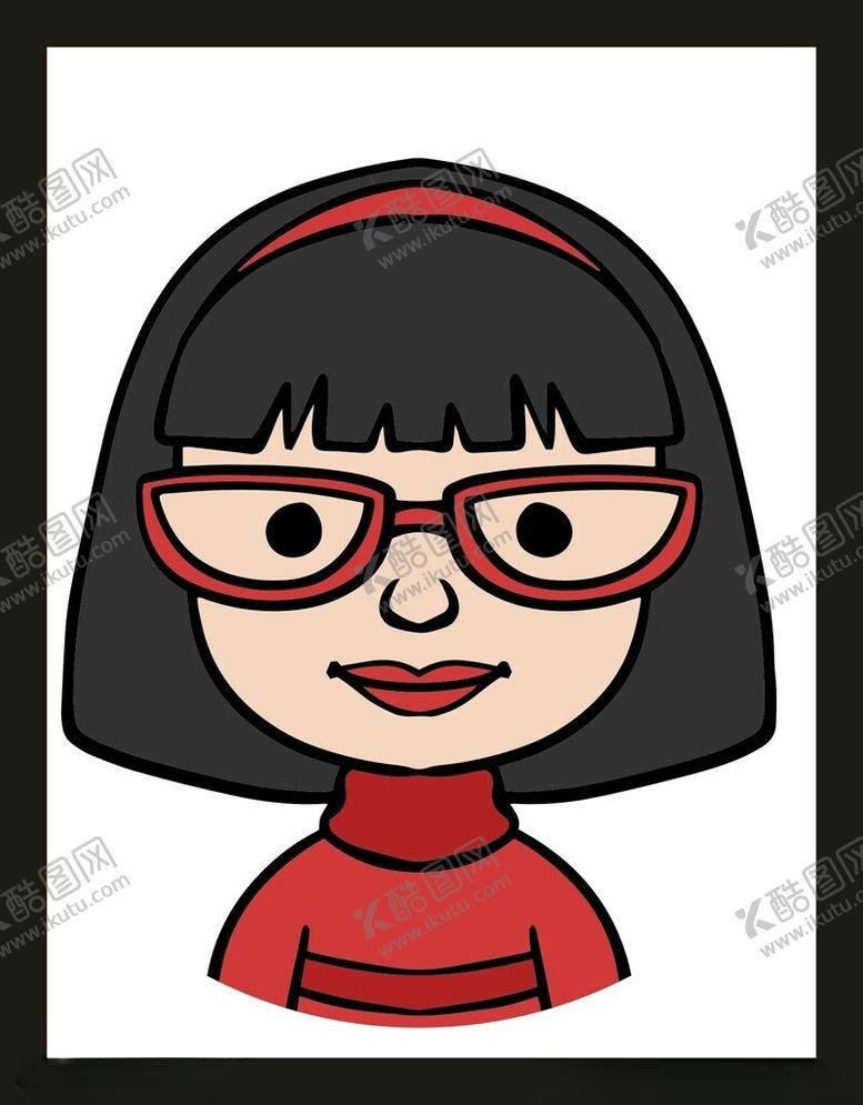 编号：58943102022346446986【酷图网】源文件下载-卡通女孩头像