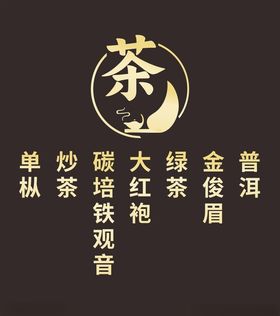 茶叶店玻璃贴茶行矢量图