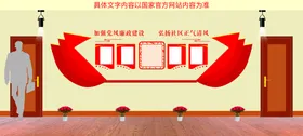 党建文化墙入誓词社区字室