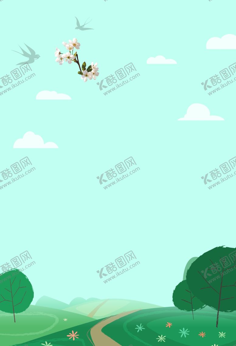 编号：19396307090420468992【酷图网】源文件下载-春天海报背景