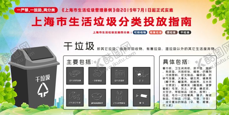 编号：14287110291532285633【酷图网】源文件下载-垃圾分类