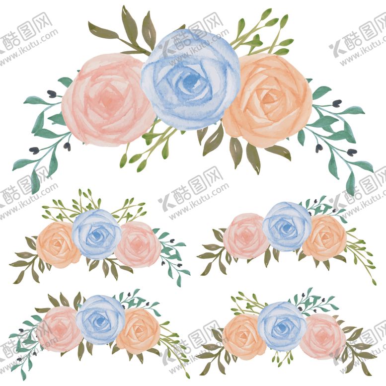 编号：24320509230618188874【酷图网】源文件下载-水彩花卉