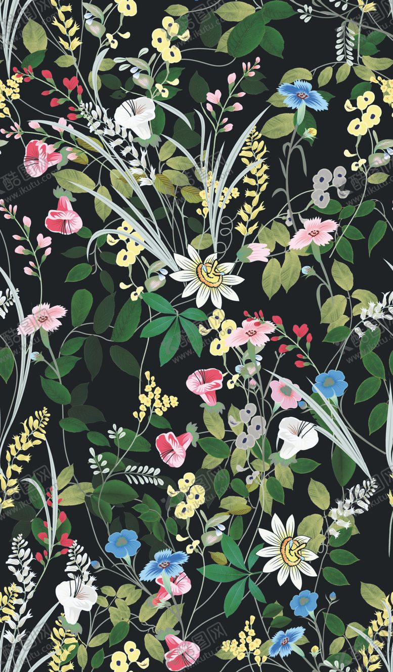 编号：22102710091019317499【酷图网】源文件下载-牵牛花碎花