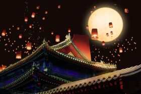 中秋月亮嫦娥祝福气节传统古风