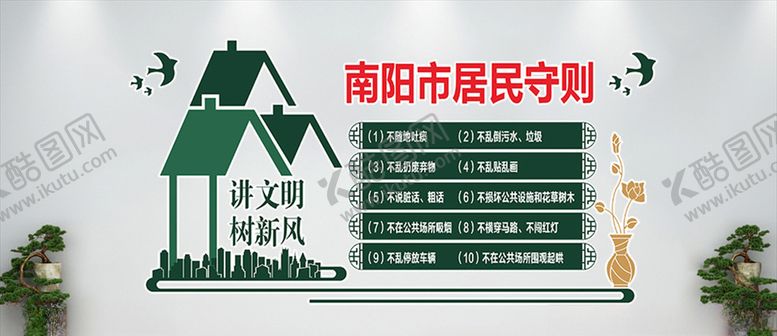 编号：98893005181619507009【酷图网】源文件下载-南阳居民守则