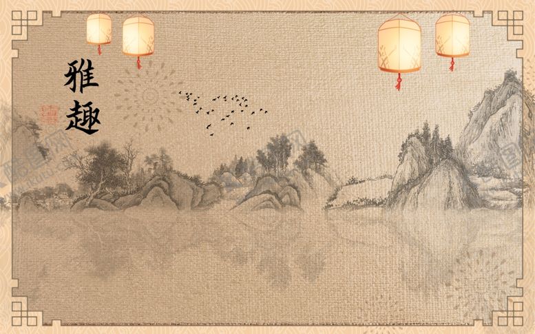 编号：16275207062118534706【酷图网】源文件下载-山水装饰画