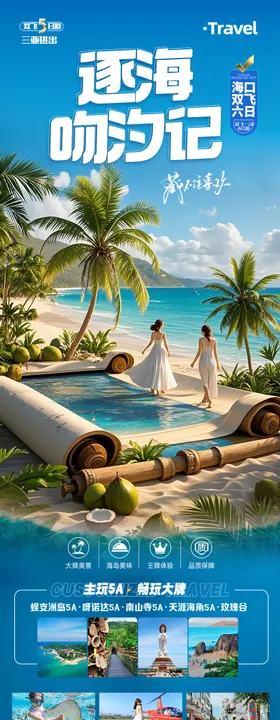 海南三亚旅游海报