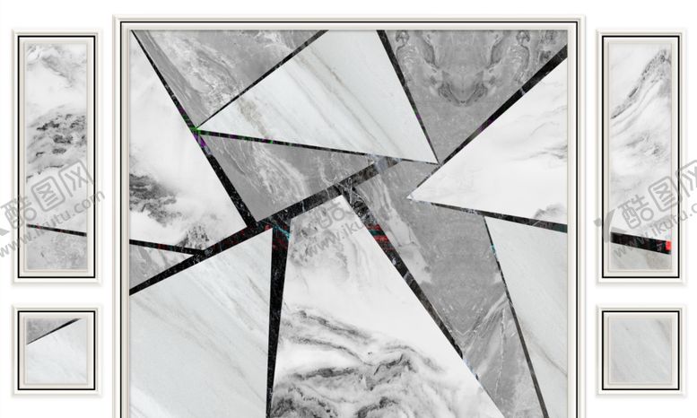 编号：53324609211818273568【酷图网】源文件下载-几何大理石色块背景墙