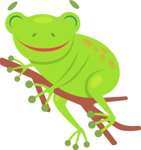 青蛙卡通画手绘动物田鸡