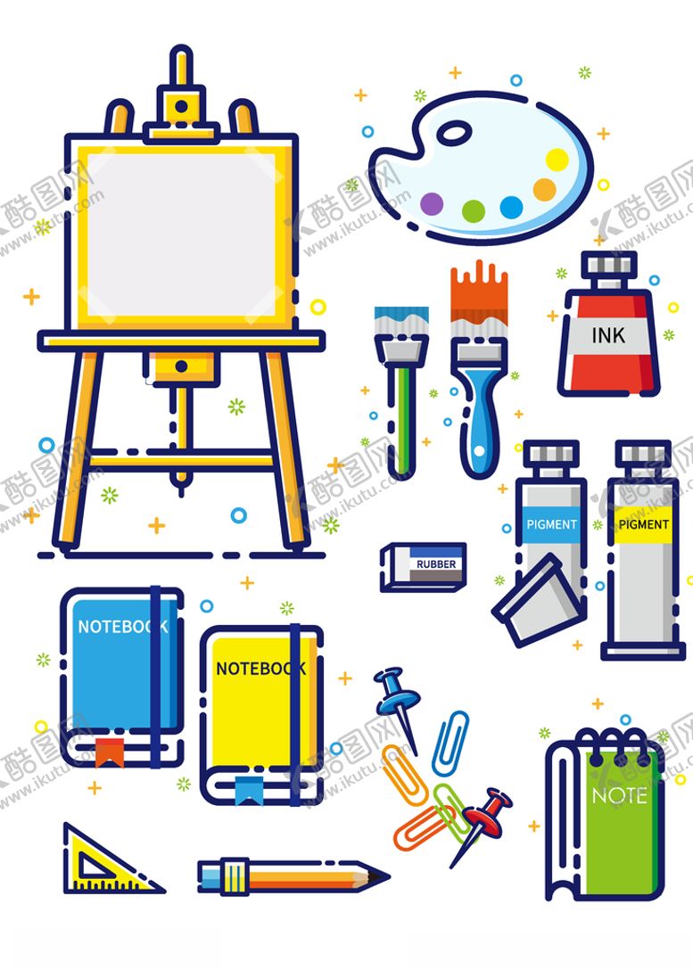 编号：22176809262047166251【酷图网】源文件下载-绘画工具图标