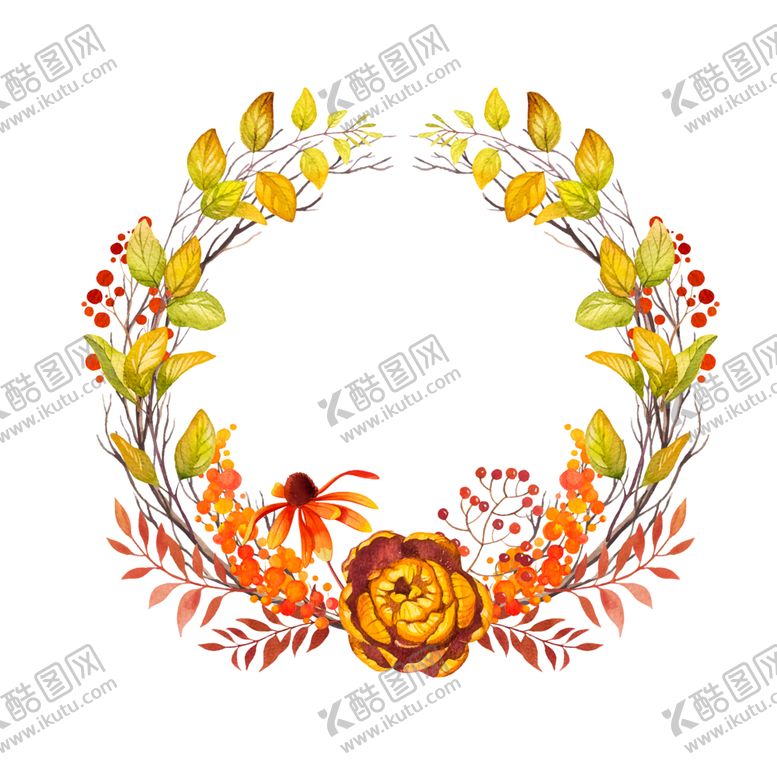 编号：88483709240532432114【酷图网】源文件下载-水彩植物