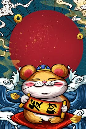 创意中秋节海报国潮插画背景