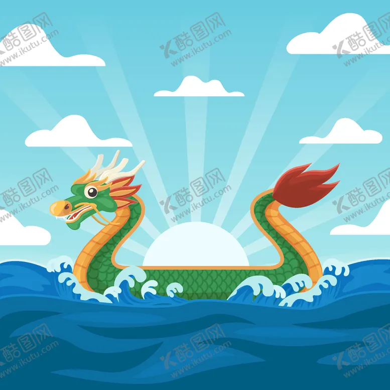 编号：38607109270059085134【酷图网】源文件下载-海水龙插画