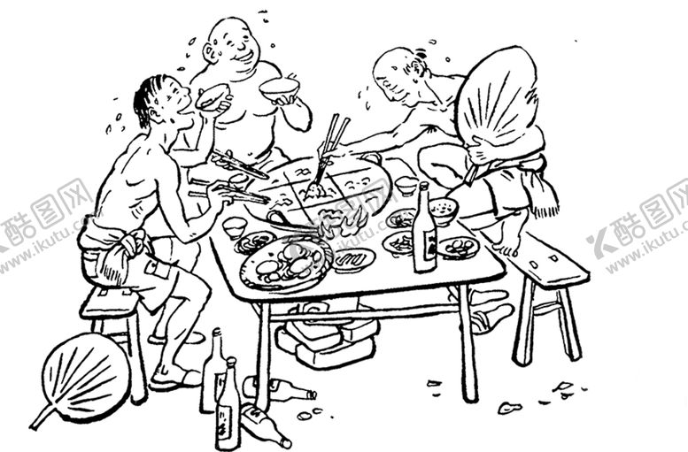 编号：67023210201551476827【酷图网】源文件下载-火锅人物复古合成海报素材