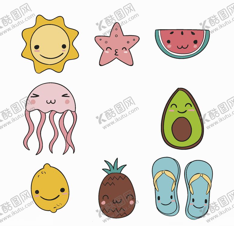 编号：62238409200435577145【酷图网】源文件下载-夏日元素