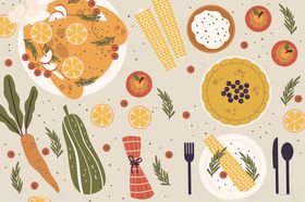 丰盛美食与餐具的温馨画面