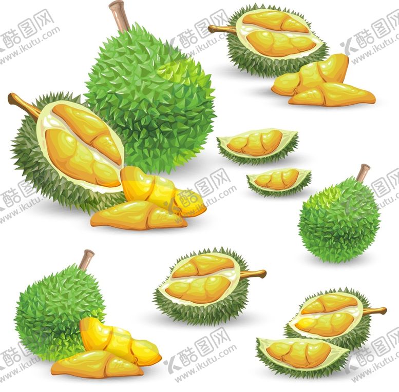 编号：94803811182239398555【酷图网】源文件下载-美味切开的榴莲