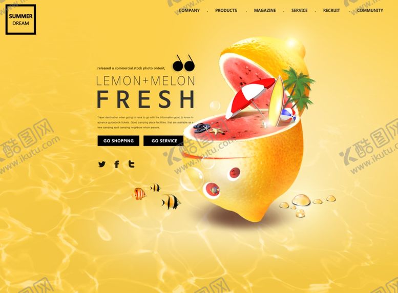 编号：53797404101630193806【酷图网】源文件下载-新鲜水果冰淇淋美味呈现