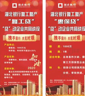 湖北银行复工展架