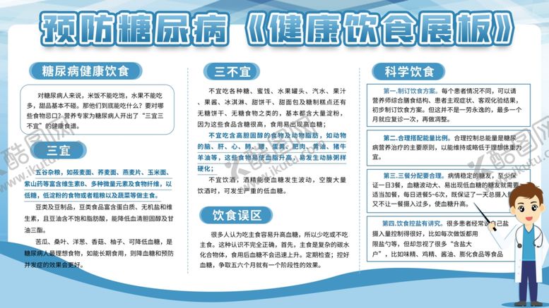 编号：98582605190416184830【酷图网】源文件下载-预防糖尿病展板
