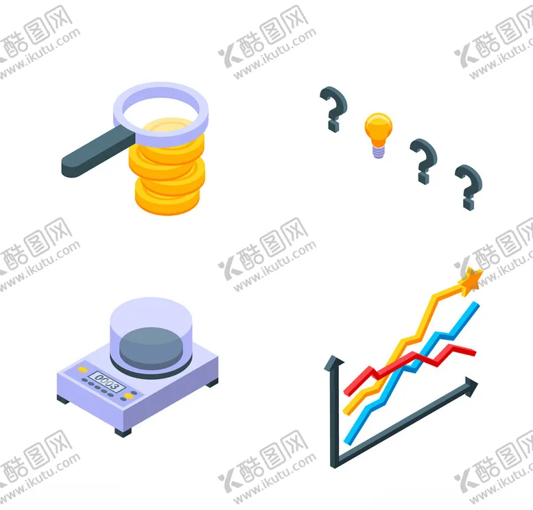 编号：65728202271641048643【酷图网】源文件下载-商业商务矢量等距图标插画