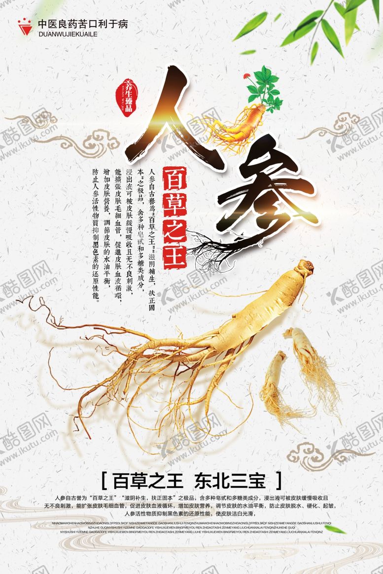 编号：56254301181707356684【酷图网】源文件下载-人参海报