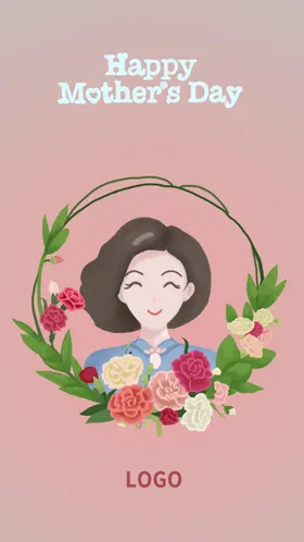 母亲节大气背景动漫