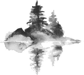 水墨山脉山峰