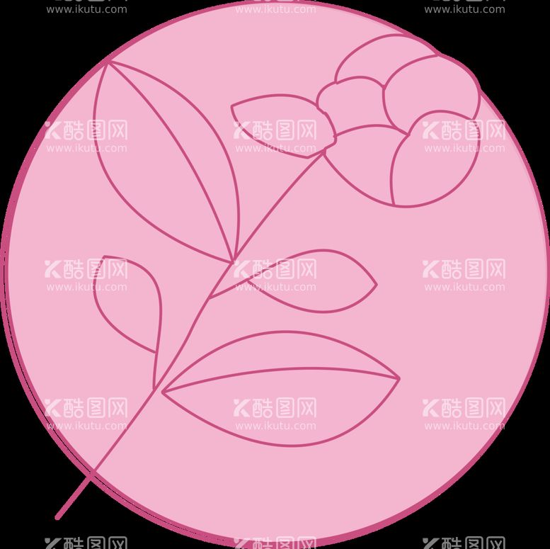 编号：38320610302314409598【酷图网】源文件下载-线条花朵