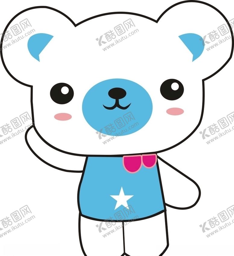 编号：60098410080508014419【酷图网】源文件下载-蓝色小熊