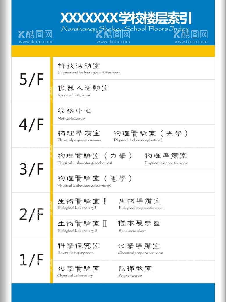 编号：25305902141234108358【酷图网】源文件下载-学校楼层指引